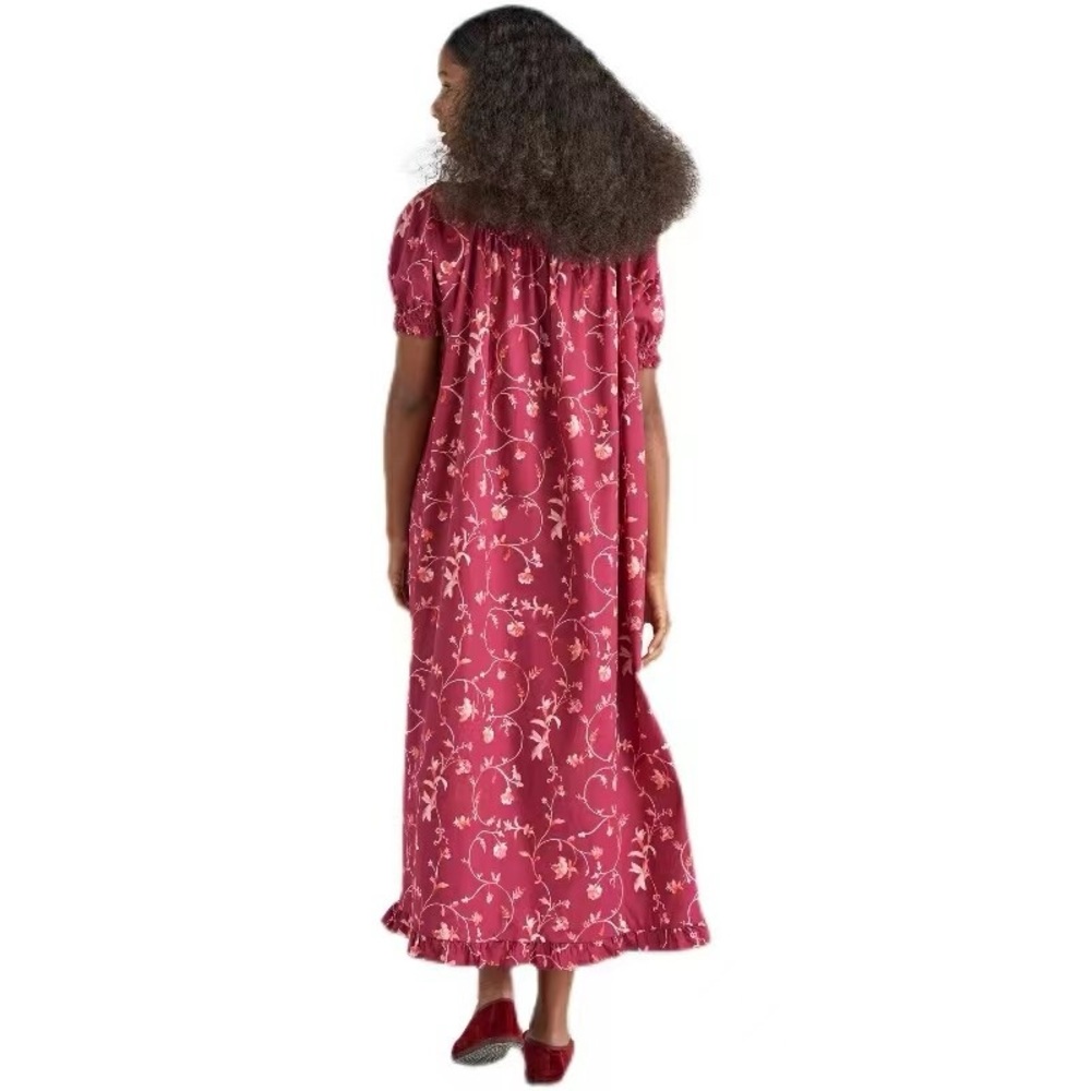 Hill House The Caroline Nap Dress Floral Midi Length Size XS - Picture 8 of 8